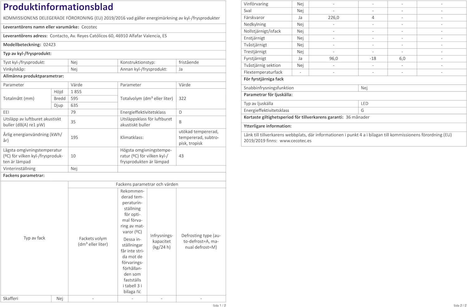 Frigorífico Combi 2 Puertas Bolero Coolmarket Combi 322 Inox D. 322 L, Altura 185 Y 60 Cm De Ancho, Bajo Consumo, Motor Inverter, Sistema Multi Air Flow, Total No Frost