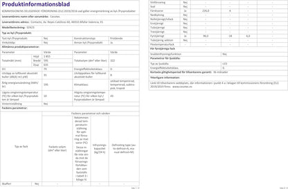 Frigorífico Combi 2 Puertas Bolero Coolmarket Combi 322 Inox D. 322 L, Altura 185 Y 60 Cm De Ancho, Bajo Consumo, Motor Inverter, Sistema Multi Air Flow, Total No Frost