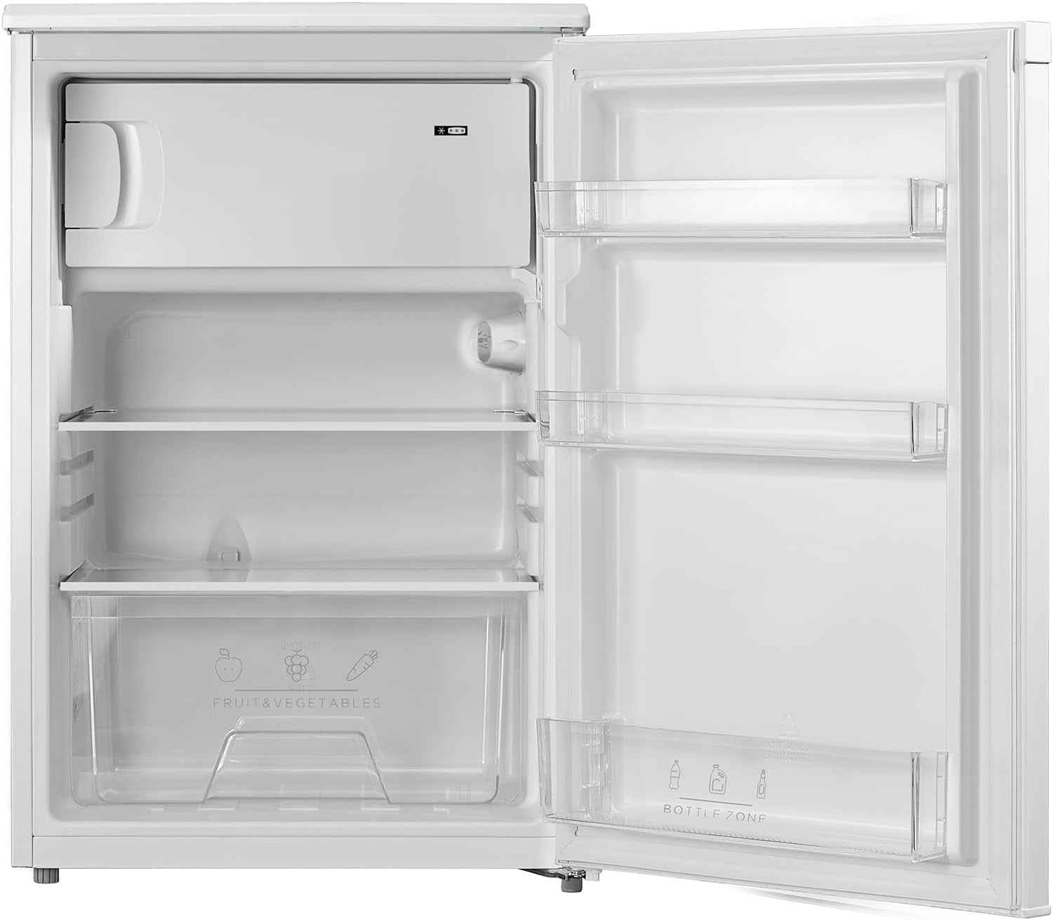 113L Petit Frigo, Réfrigérateur Congelateur Avec Tiroir, Blanc | Combiné Compact, Inverter 35Db, Congélateur 4 Étoiles, Parfait Pour Studio, Chambre Ou Bureau