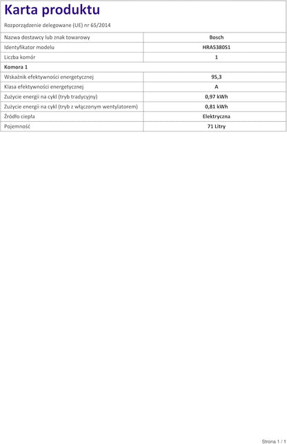 Four Multifonction  HRA5380S1 71 L 3600 W A