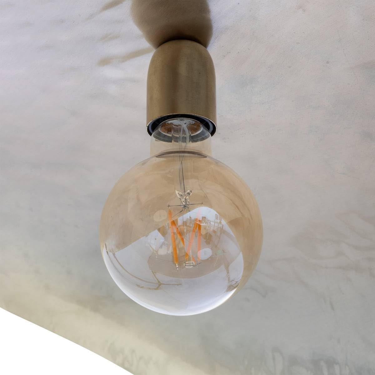 Atmosphera - Luminaire Suspension En Métal Doré D 80 Cm