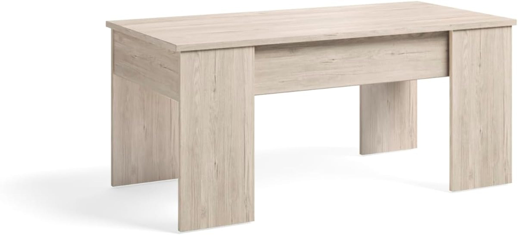 Table Basse Relevable Bois Clair. 100 X 45 X 50 Cm. Table De Salon Avec Compartiment Moderne. Table Basse Avec Plateau Relevable