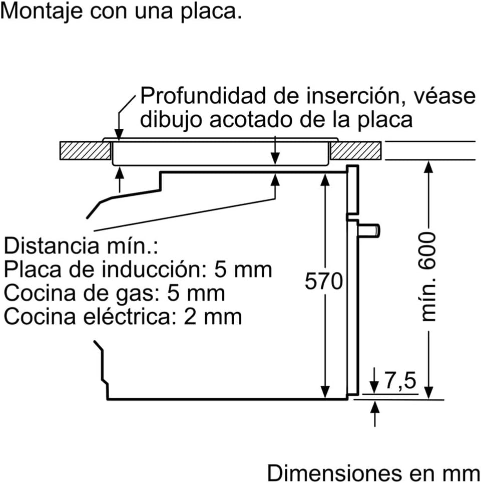 HB574AER0 Iq300 Four Multifonction Pyrolyse, 60 Cm, 3600 W, 10 Programmes Automatiques, Verrouillage De Sécurité, Noir Et Acier Inoxydable