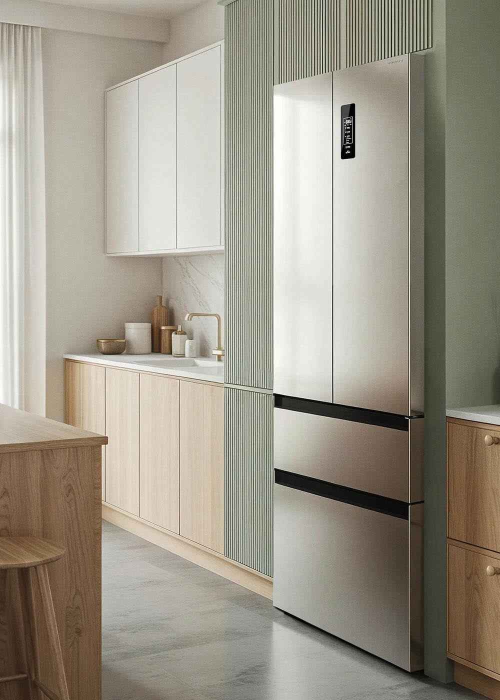 / FRIDGE STUDIO FRENCH DOOR PRO 509 / Réfrigérateur Style French Door 509L Inox / 83,3 X 63,5 X 191,2 Cm/No Frost, Space Pro, Care+, Commande Tactile Électronique, 160W