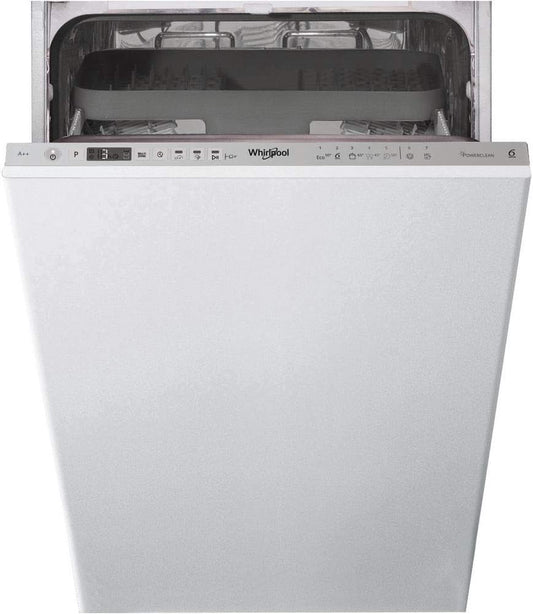 Whirlpool WSIO 3T223 PCE X Lave-Vaisselle Entièrement Intégré 10 Places A++ - Lave-Vaisselles (Entièrement Intégré, Compact (45 Cm), Acier Inoxydable, Boutons, 1,3 M, 1,55 M)