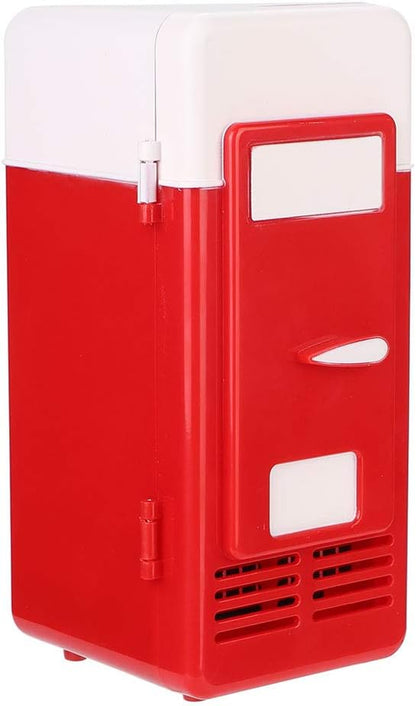Mini Réfrigérateur, Mini Bureau USB Mini Chauffage Portable Refroidissement Double Usage Réfrigérateur Portable Refroidisseur De Boissons Pour Les Soins De La Peau Nourriture