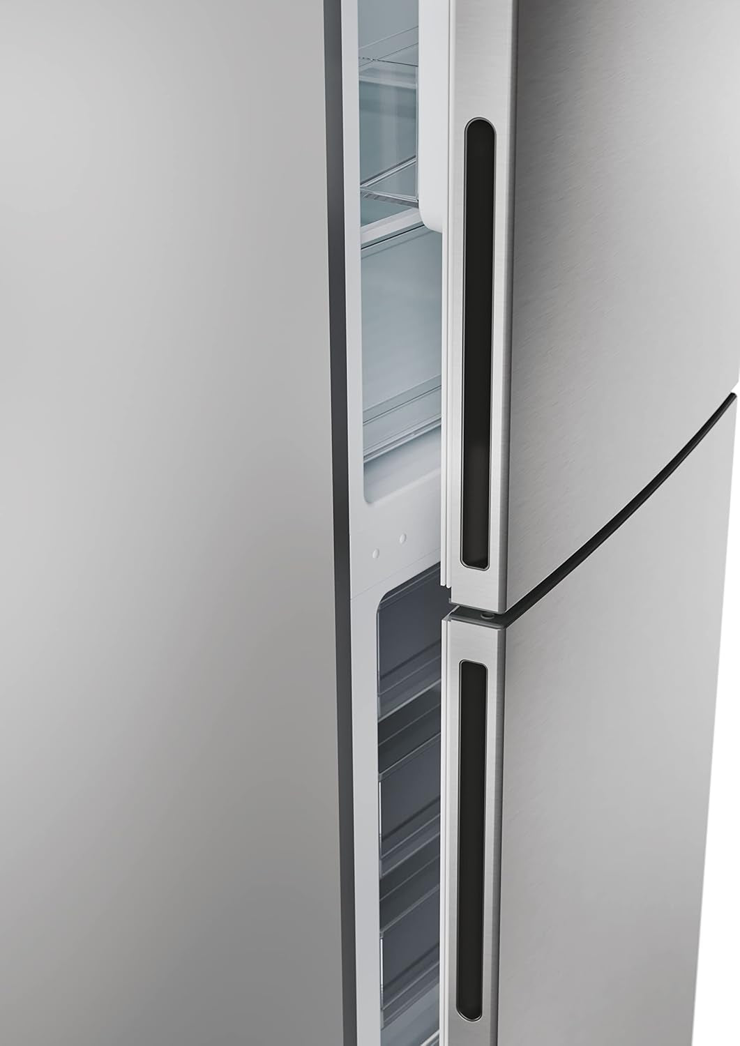 H-FRIDGE 300 HOCT3L517ES2 Frigo-Congélateur 2D Autonome, Technologie Low Frost, Fonction De Superrefroidissement, Affichage Électronique, Classe Énergétique E, Argent