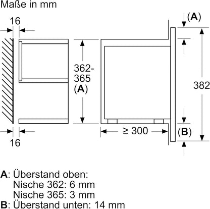 Micro Ondes Encastrable BFR634GS1, Série 8, 21 Litres, Niche De 38 Cm,