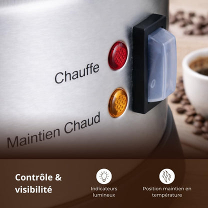Percolateur À Café 7L - 65 Tasses - Filtre Inox Permanent