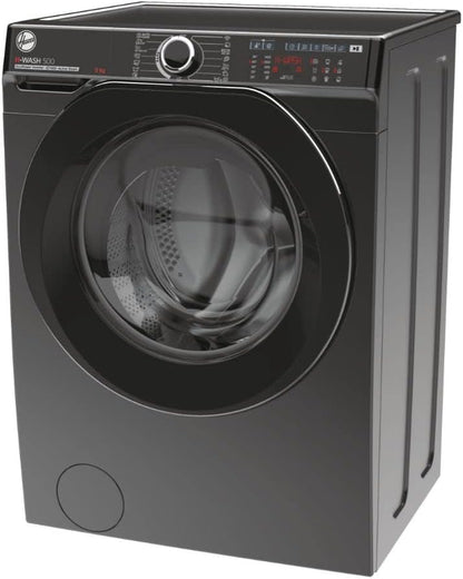 Lave-Linge Hublot  H-WASH 500 HWP49AMBCR/1-S - 9 Kg - Induction - 1400 Trs/Min - Classe a - Connecté - Vapeur - Anthracit