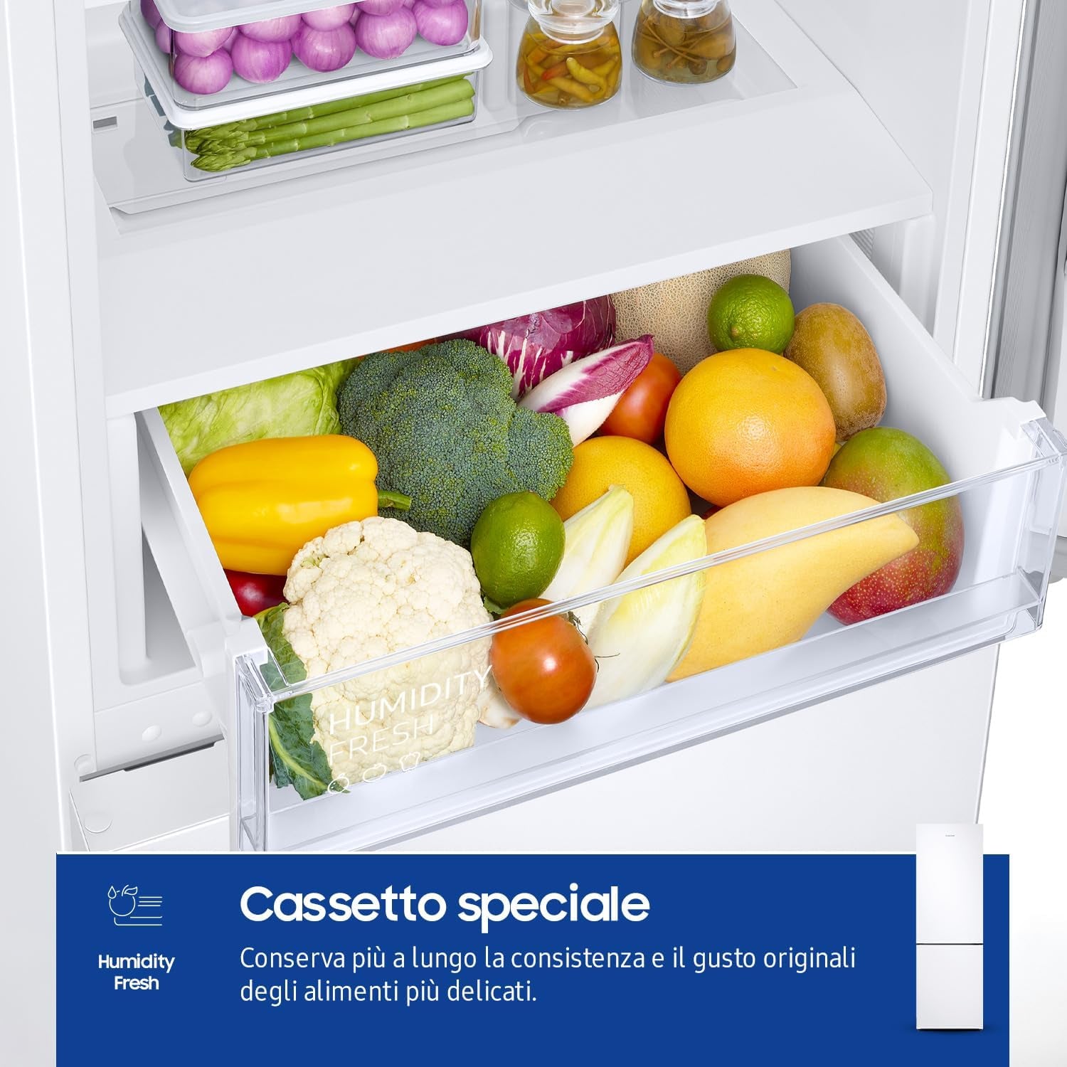Réfrigérateur Congélateur -  - RB33B610EWW - 344L - 185Cm - E - No Frost - Poignées Int Côté - Blanc