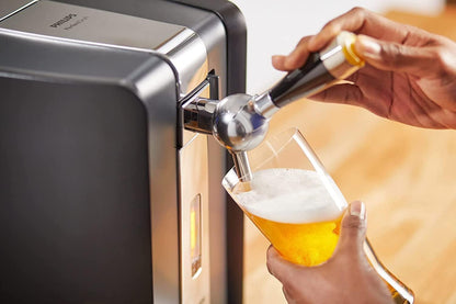 – Pack Tireuse À Bière + 1 Fût Leffe Blonde 6L – Machine Pression À Domicile – Refroidissement À 3°C – 30 Jours Fraîcheur – Écran LED Température – Idée Cadeau Amateur Bière