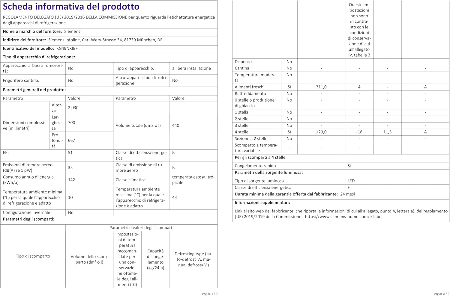 KG49NXIBF Iq300 - Réfrigérateur XXL Autonome Avec Congélateur En Bas - 203 X 70 Cm - Réfrigérateur 311 L - Congélateur 129 L - Nofrost, Hyperfresh, Bottlerack - Acier Inoxydable