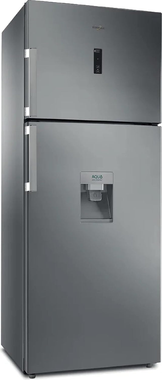 Whirlpool WT70E 831 X AQUA - Réfrigérateur Double Porte Sans Gel Inox 419 Litres Classe F