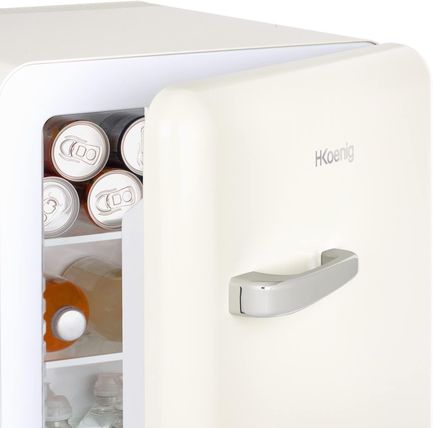 Mini Bar Vintage 31L TOAD8, Mini Frigo De Chambre Compact, Aliments, Boissons, Cosmétiques, Design Vintage, Température Réglable 6°-15°C, 24 Db, Couleur Crème