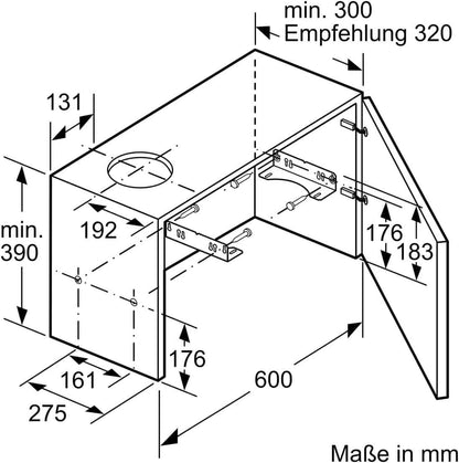 Iq100 LI63LA526 Hotte Semi-Intégrée (Semi-Encastrée) Acier Inoxydable C