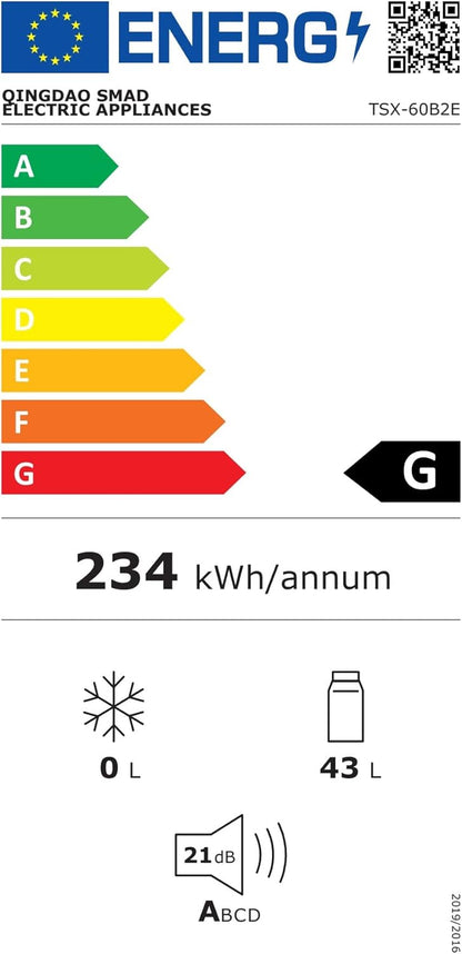 Frigo 12V 220V Camping Car, 53L, Frigo Caravane, Frigo Voiture 12V, Pour Camping Car Caravane Van Fourgon Chambre Bureau Hôtel, Noir