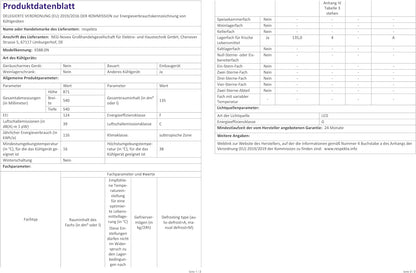 Respekta Réfrigérateur Encastrable Sans Congélateur 88 Cm / Capacité 134 L / Charnières De Porte Interchangeables / Décongélation Automatique / Max. 38 Db / KS88.0 / Blanc