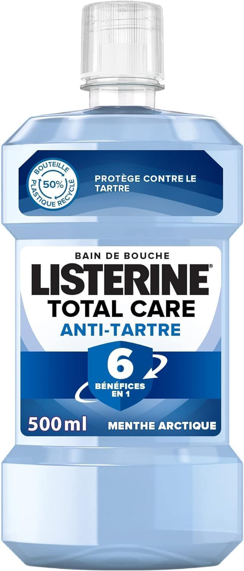 - Bain De Bouche Total Care Anti-Tartre (Bouteille De 500 Ml) – Formule Complète 6 Bénéfices En 1 Contre La Formation De Tartre – Goût Menthe Arctique Pour Une Haleine Fraîche