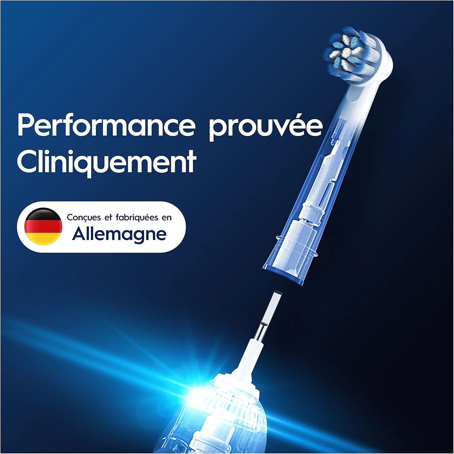 Brossettes De Rechange Sensitive Clean, Lot De 8, Blanches | Recharges Brosse À Dents Électrique Pro Avec Des Brins Ultra Doux Pour Les Gencives Saines, Emballage En Carton