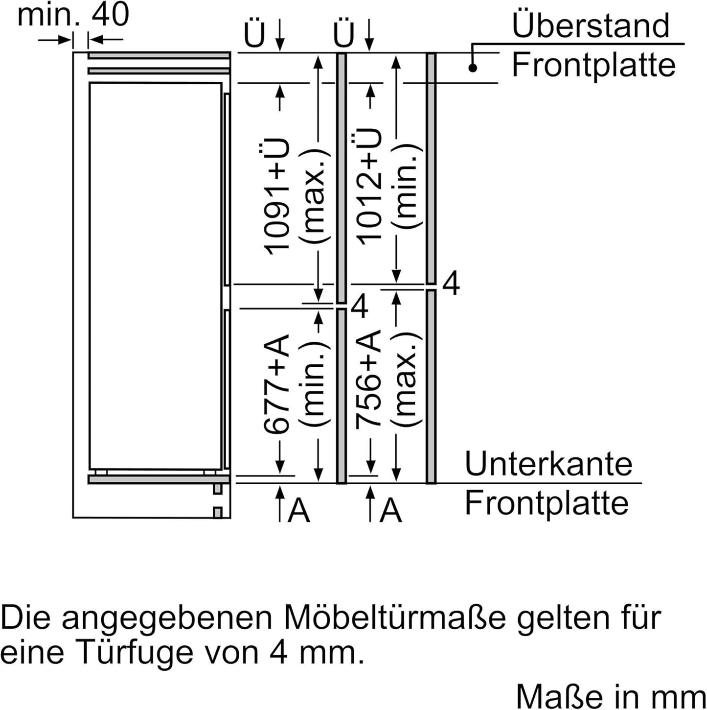 Réfrigérateurs Combinés 267L Froid Statique  54.1Cm E, KIV86VSE0