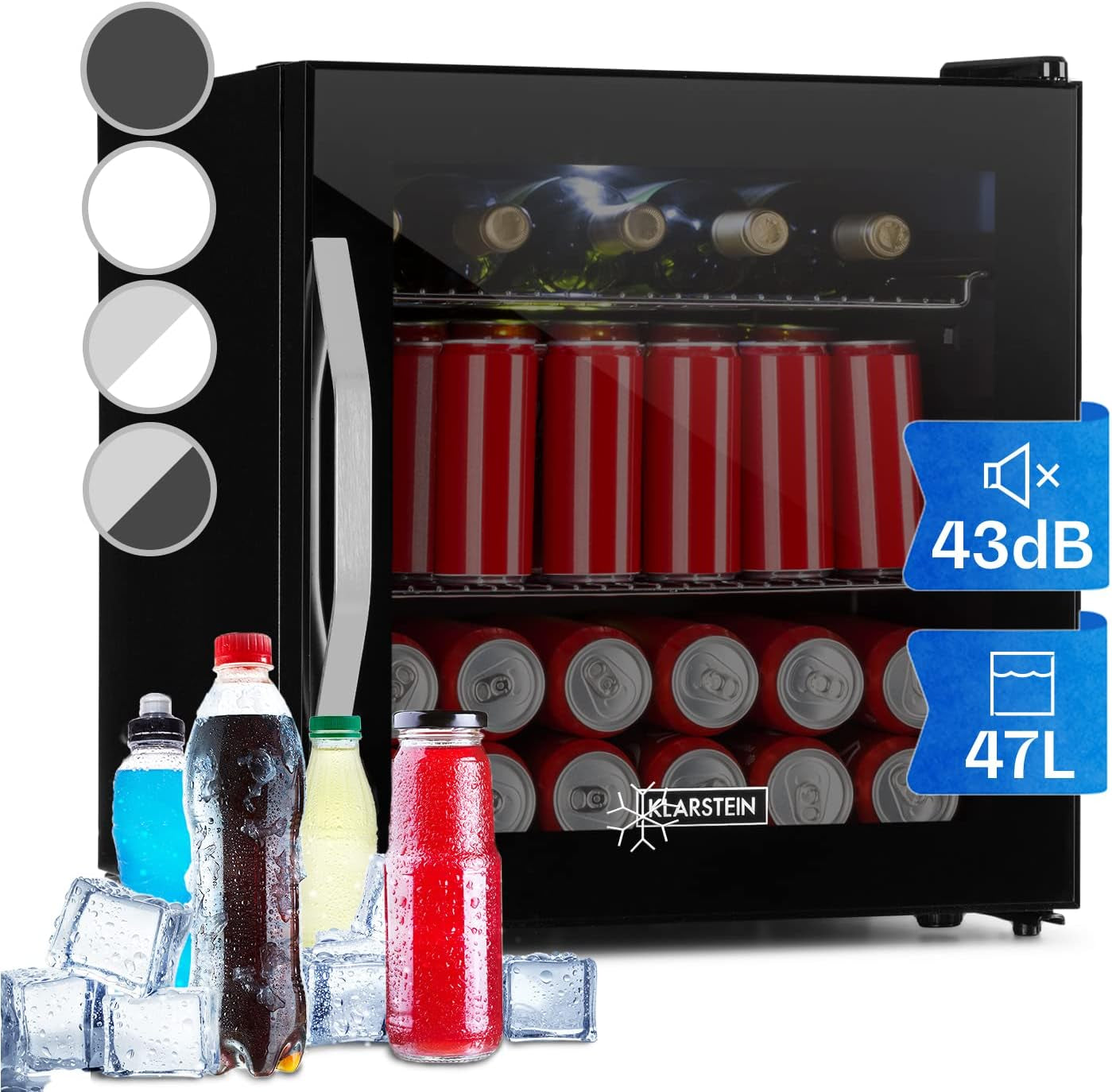 Mini Frigo De Chambre Et Bureau Pour Boisson, Petit Frigo Silencieux, Refrigerateur Mini Bar 47L, Petit Réfrigérateur Camping, Étagères Réglables Pour Le Vin, Cannette, Beer Fridge