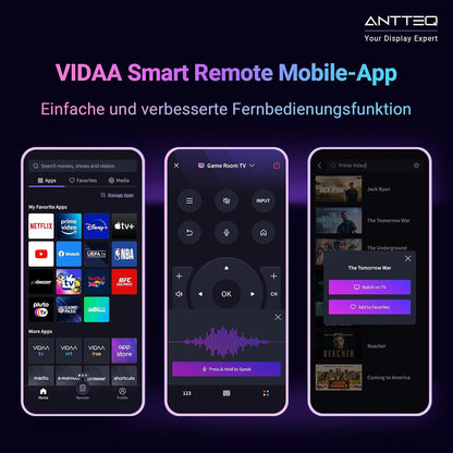 V32-AH3Q1D-BT Smart TV 32 Pouces Bluetooth (Television 80Cm,Vidaa OS Télévision Avec Appli Mobile,App Store,Share to Tv,Netflix/Dazn/Wifi,Hdmi,2026