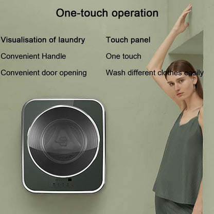 GEJLELDS Mini Machine À Laver, Machine À Laver Murale Automatique Et Sèche-Linge, Petit Lave-Linge Domestique Compact Portable De 3 Kg, Lavage Autoportant Facile À Utiliser Peu Encombrant,A
