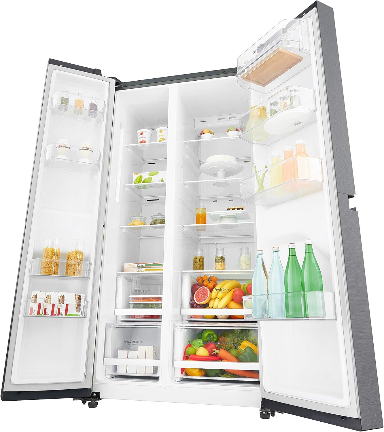 GSB470BASZ Réfrigérateur Américain Side by Side Total No Frost Avec Congélateur, 642 L, Smart Diagnostic - Réfrigérateur Intelligent Avec Wi-Fi Et Écran LED Extérieur