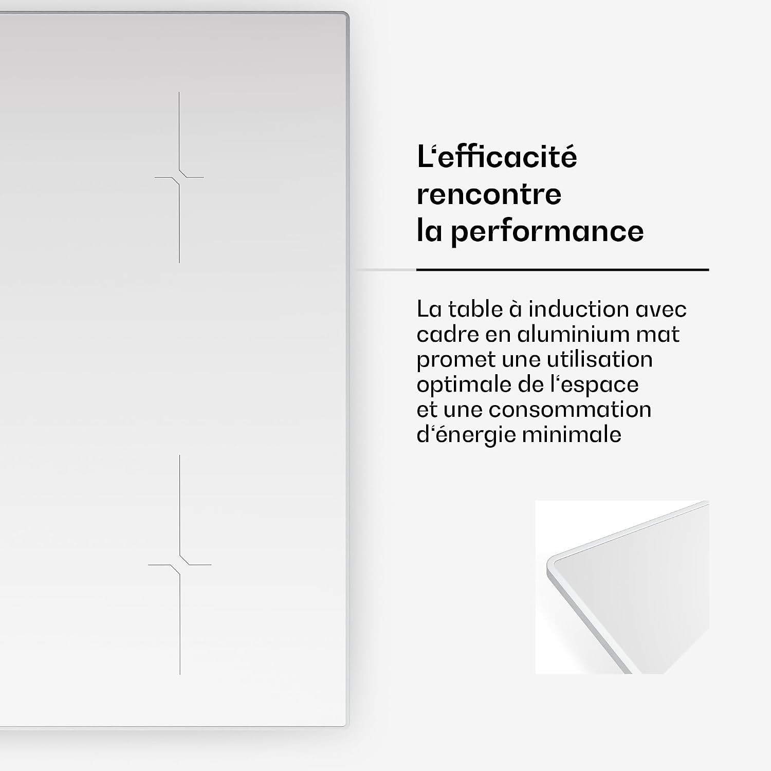 Klarstein Velaire Plaque Induction 60Cm - 4 Zones, 7000W Boost, Curseur Tactile, Minuterie, Sécurité Enfants, Vitrocéramique, Plaque Cuisson Induction Encastrable, Design Minimaliste, Blanc
