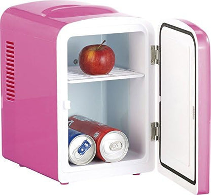 Rosenstein & Söhne Mini Réfrigérateur 2 En 1 Avec Prise 12/230 V - Rose