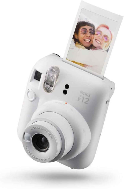 Mini Appareil Photo Instantané 12, Exposition Automatique Avec Objectif Selfie Intégré, Blanc Argile