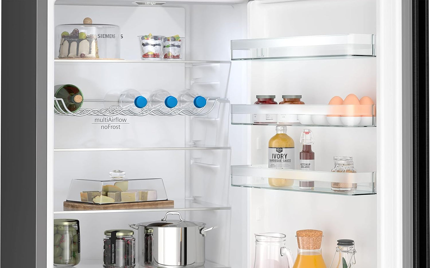 KG39NXXCF Iq300 - Réfrigérateur Avec Congélateur - 203 X 60 Cm - 280 L De Réfrigérateur + 119 L De Congélateur - Hyperfresh - Fraîcheur plus Longue - Nofrost - Supercooling - Refroidissement