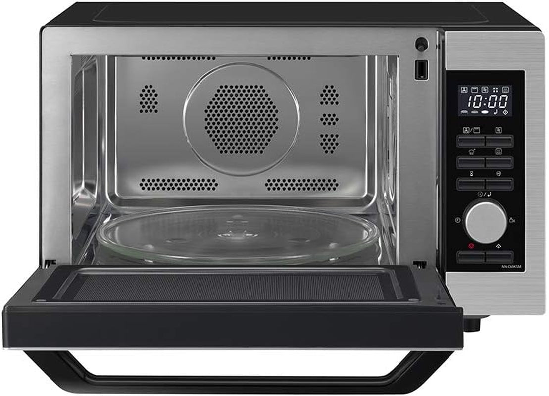 NN-C69KSMEPG Four Micro-Ondes Combiné Gril Et Plateau Tournant En Verre, 30L, 1000W, 40/100-220°C, 30 Programmes, Décongélation Auto, 5 Niveaux De Puissance, Minuterie, LED, Acier Inoxydable
