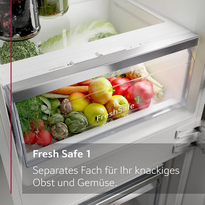 Neff KI2423DD1 Einbaukühlschrank Mit Gefrierfach, Nischenhöhe 122 Cm, Breite 56 Cm, 187 L, Festtürtechnik, LED Beleuchtung, Superkühlen
