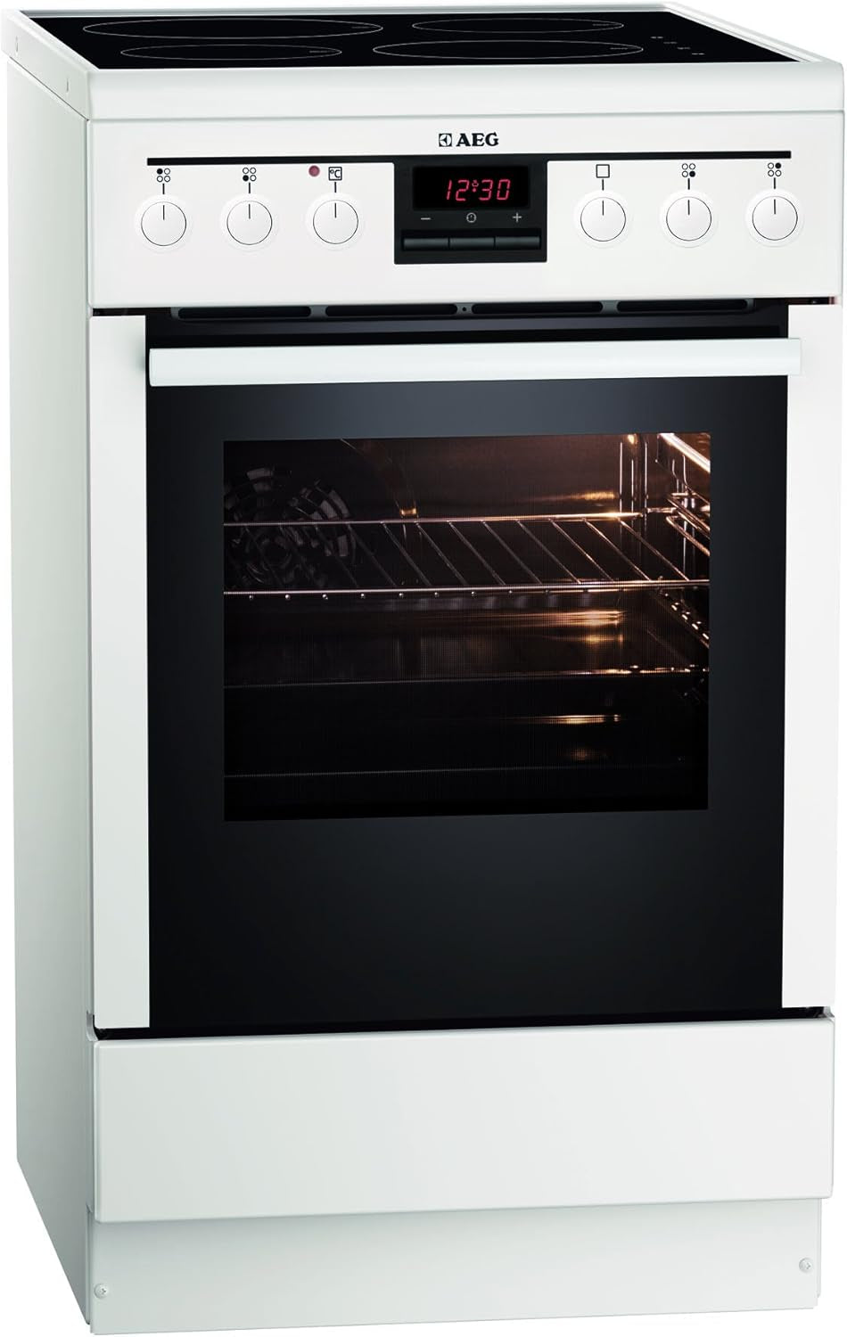 -Electrolux Competence 47795Iq VD-WN Plaques De Cuisson De Combinaison/A/60 L/Multifonction Four Combiné Avec Un Verre De Cuisson En Céramique/Blanc