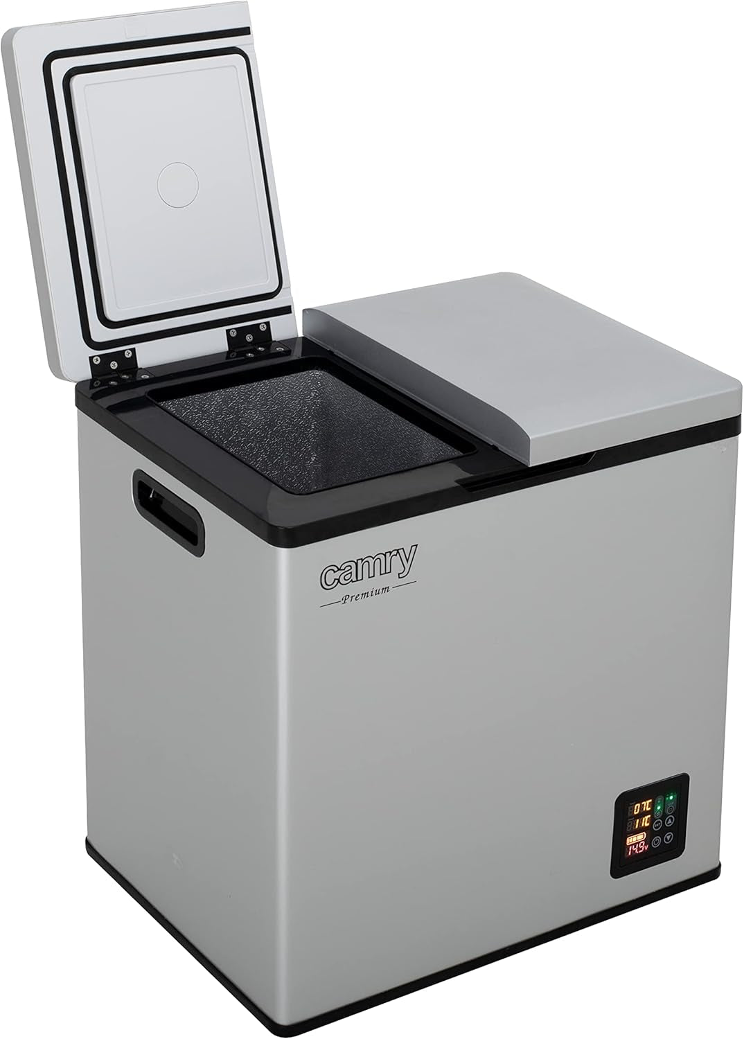 JUNG Camry CR8076 Mini Réfrigérateur/Congélateur Petit Format, 38 L, 2 Compartiments (Réfrigérateur Et Congélateur), Compresseur, Réfrigérateur, 2 Ports (12 V Et 230 V) Avec Écran LCD