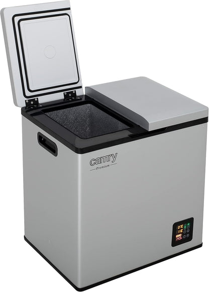 JUNG Camry CR8076 Mini Réfrigérateur/Congélateur Petit Format, 38 L, 2 Compartiments (Réfrigérateur Et Congélateur), Compresseur, Réfrigérateur, 2 Ports (12 V Et 230 V) Avec Écran LCD