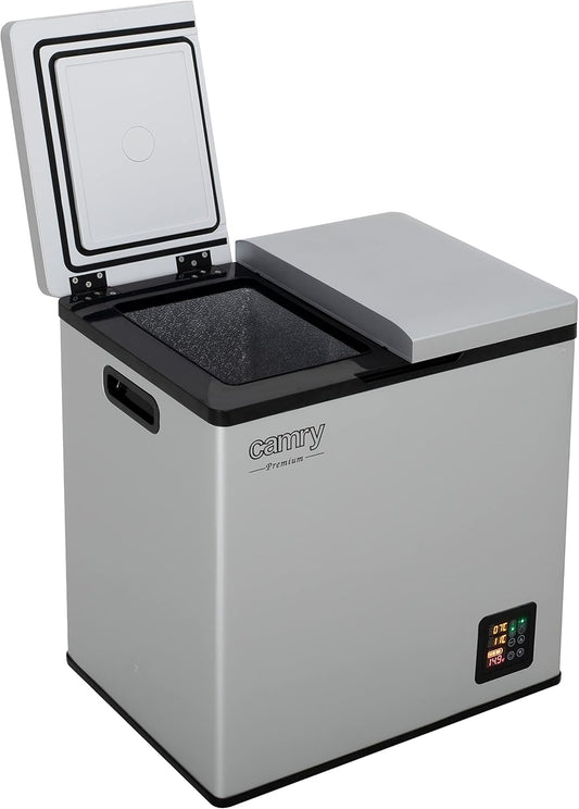 JUNG Camry CR8076 Mini Réfrigérateur/Congélateur Petit Format, 38 L, 2 Compartiments (Réfrigérateur Et Congélateur), Compresseur, Réfrigérateur, 2 Ports (12 V Et 230 V) Avec Écran LCD