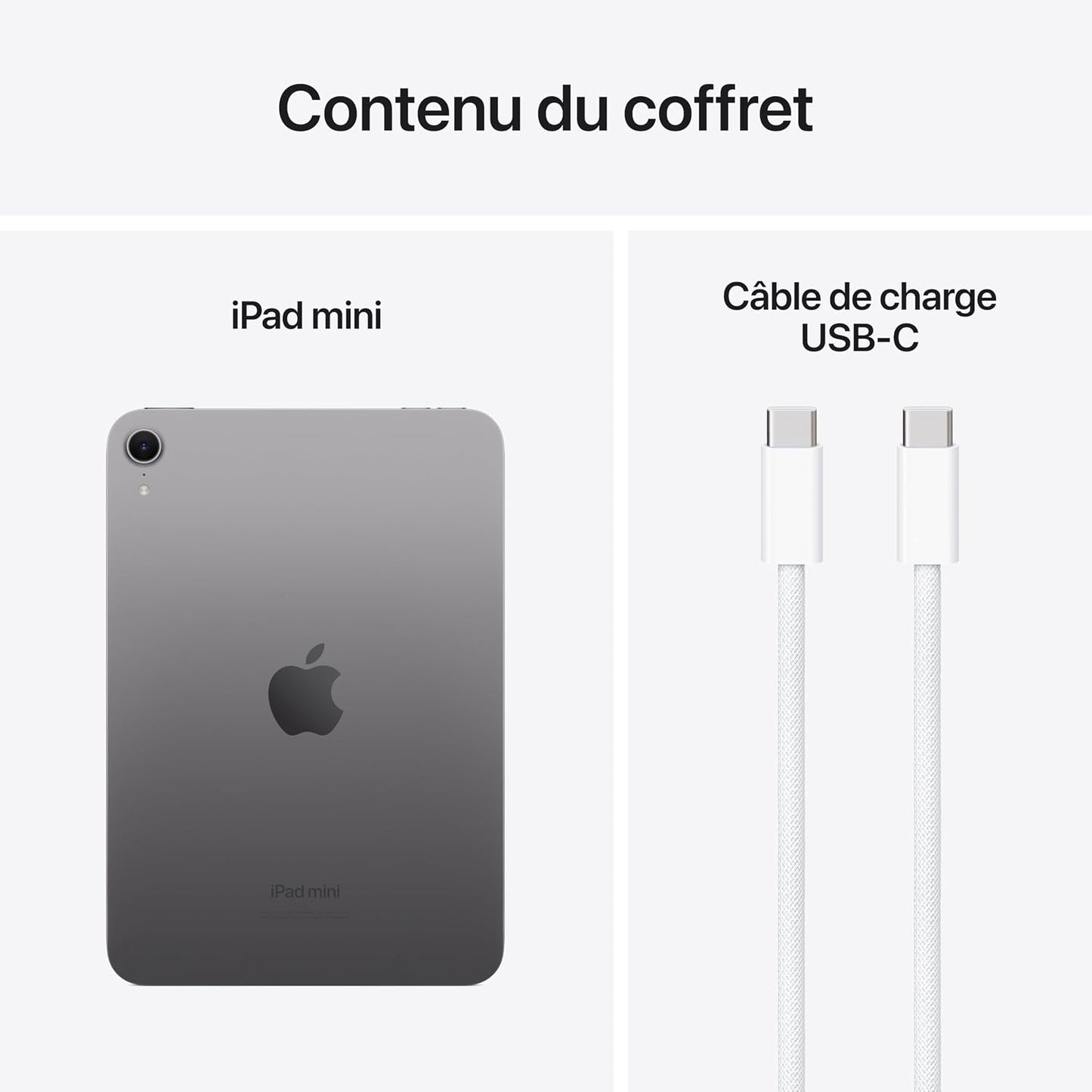 Ipad Mini (A17 Pro) : Écran Liquid Retina 8,3 Pouces, 128 Go, Wi-Fi 6E, Caméras Avant/Arrière 12 Mpx, Touch ID, Autonomie D’Une Journée - Gris Sidéral