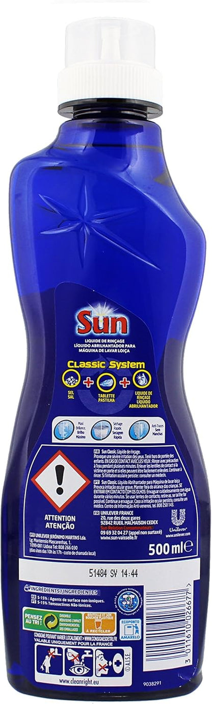 Liquide De Rinçage Lave-Vaisselle Classic Triple Action 500Ml
