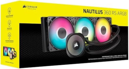 NAUTILUS 360 RS ARGB Refroidisseur Liquide Pour CPU – Noir | 360Mm AIO, Faible Bruit, Connexion Directe De Carte Mère, Intel LGA 1851/1700, AMD AM5/AM4, 3X RS120 ARGB Ventilateurs Inclus
