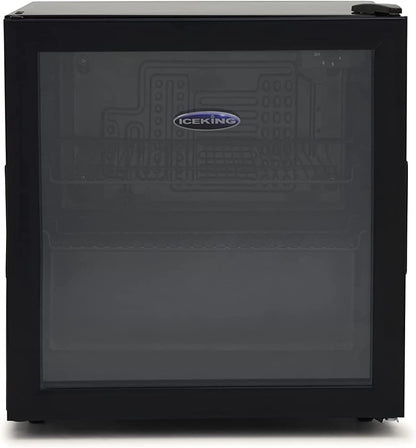 ICE KING DF48KE Mini Réfrigérateur De Table De 49 L Avec Porte En Verre, Respectueux De L'Environnement - Noir