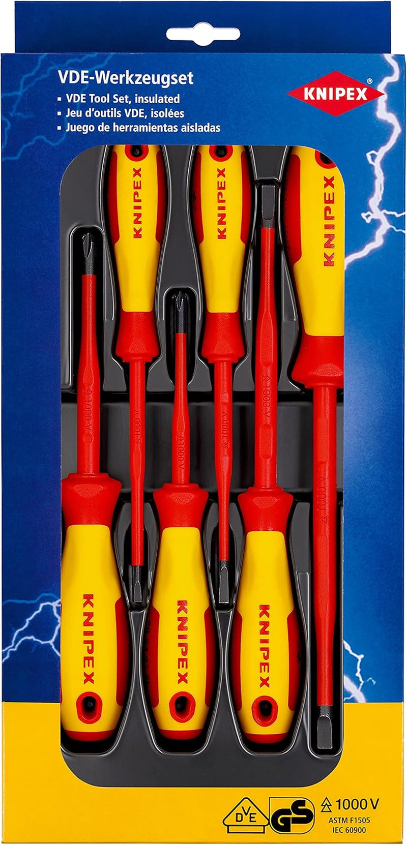 Jeu De Tournevis VDE Fente/Phillips 6 Pièces, 00 20 12 V02