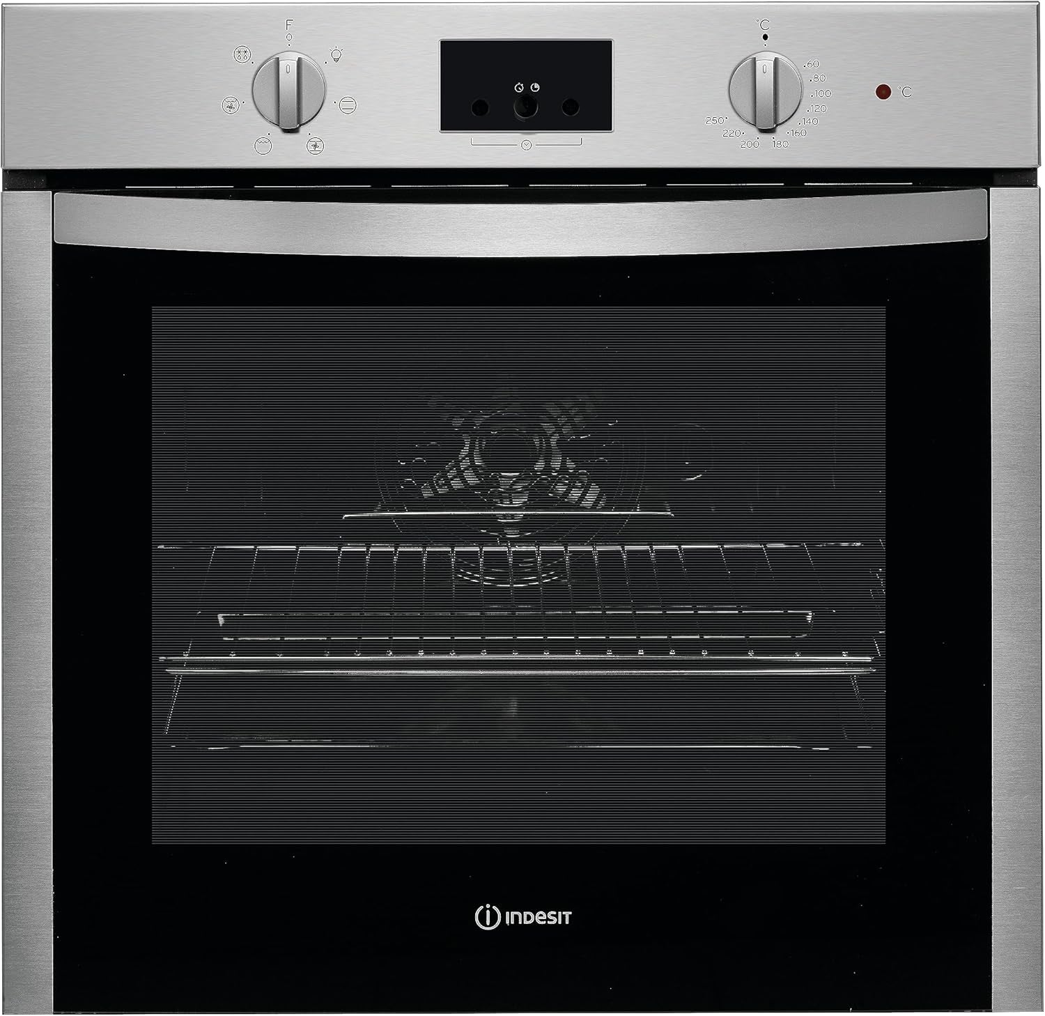 Indesit IFW 55Y4 IX Four Moyen Électrique En Acier Inoxydable, 71 L, Rotatif