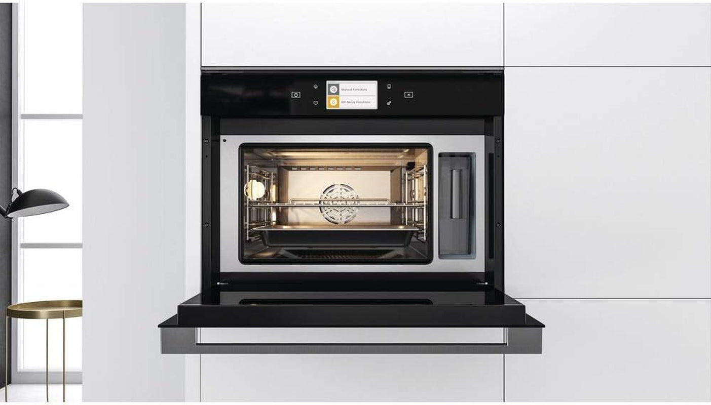 Four Encastrable Vapeur Whirlpool W11MS180 - Four Multifonction Combiné Vapeur Chaleur Tournante + Vapeur / 29 Litres / Classe a / Inox / Four Connecté / Porte Tempérée (3 Vitres) / Hauteur 45 Cm