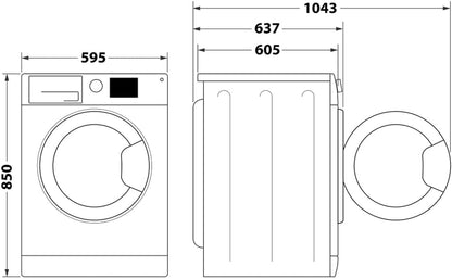 Hotpoint NR648GWSA IT Machine À Laver À Chargement Frontal Et Sans Installation 8 Kg Classe 1400 Tours
