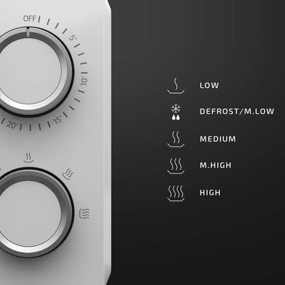 Micro-Ondes Proclean 3010. Capacité De 20 L, Revêtement Ready2Clean, 700 W De Puissance, 6 Niveaux De Fonctionnement, Minuterie 30 Minutes, Mode Décongeler, Finition En Blanc.
