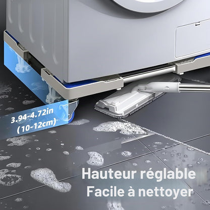 Support De Machine À Laver Réglable Et Mobile, Roue Télescopique, Frein, Plate-Forme Élévatrice Pour Équipement Lourd Tel Que Réfrigérateur Et Sèche-Linge