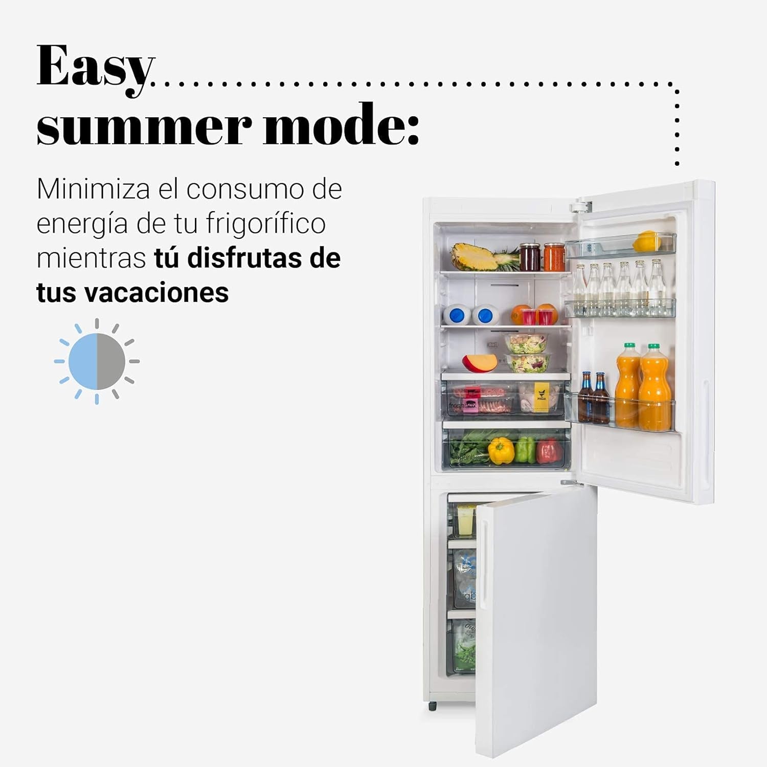 UNIVERSALBLUE Réfrigérateur Combi 185 Cm En Verre Blanc Système No Frost | Réfrigérateur Design Avec Congélateur Silencieux | Capacité Totale 320 L | Montée Au Sol Incluse